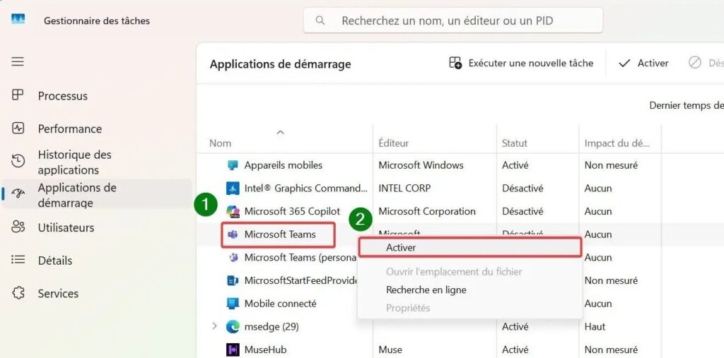 lancer un programme au démarrage de Windows 11_activer