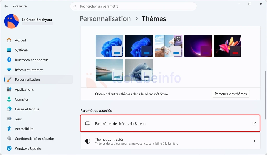 Windows 11 Afficher L ic ne Ce PC Sur Le Bureau Le Crabe Info