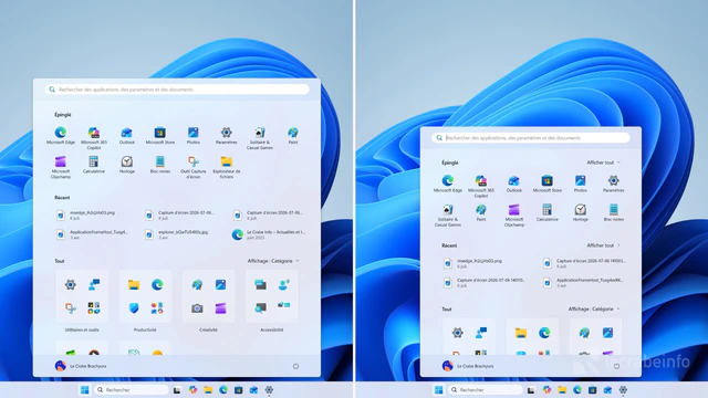 Windows 11 : comment modifier la taille du menu Démarrer