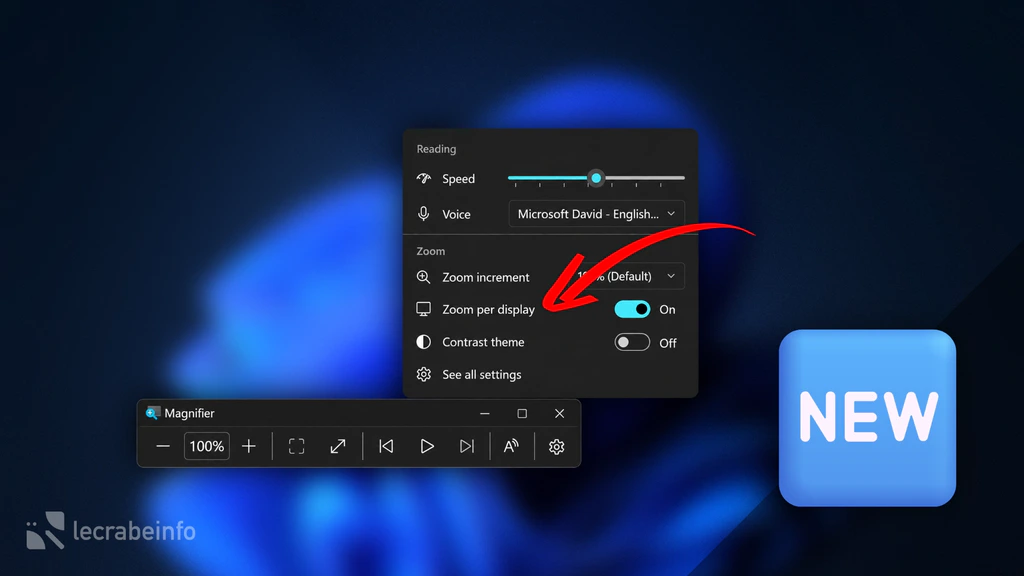 Windows 11 : un zoom différent sur chaque écran, un Narrateur qui comprend les maths… ce qui arrive bientôt