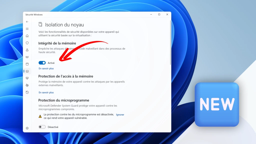 Windows 11 : l’intégrité de la mémoire bientôt activée automatiquement sur votre PC