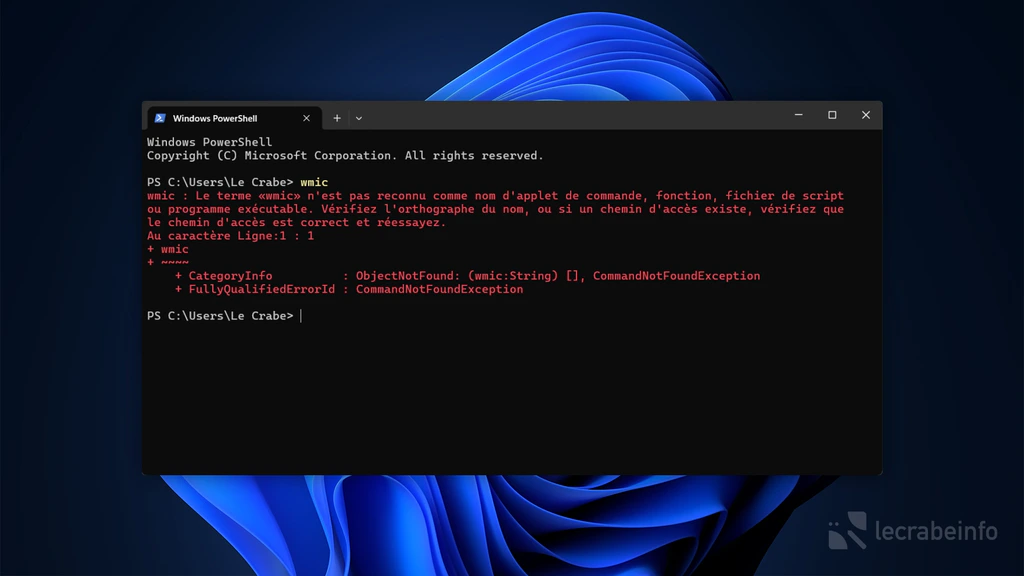 « wmic » n&rsquo;est pas reconnu sur Windows 11 : pourquoi et comment le remplacer ?
