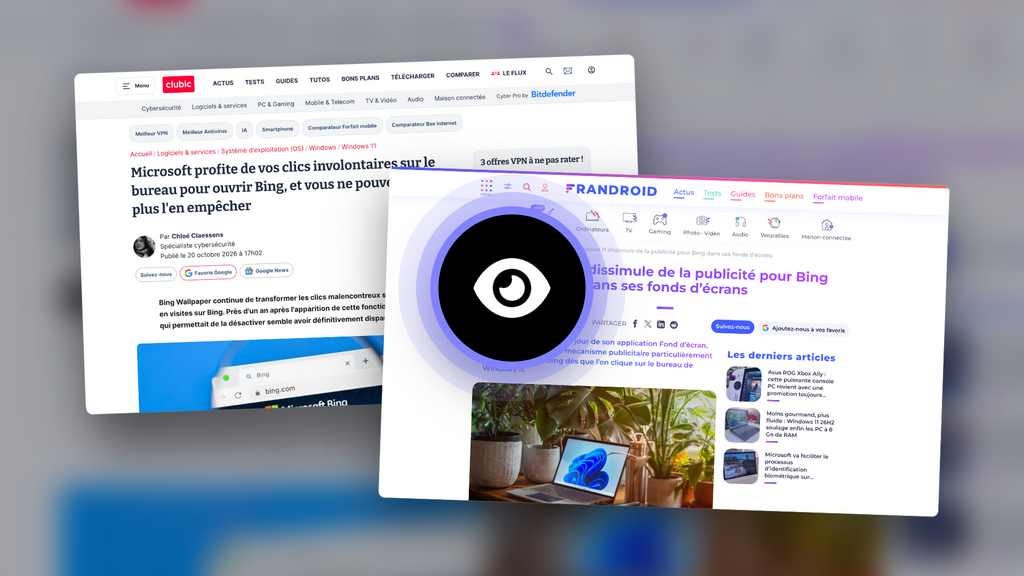 Microsoft ouvre Bing à votre insu quand vous cliquez sur le Bureau de Windows ? J’ai vérifié, c’est faux
